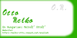 otto melko business card